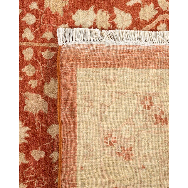 2000 - 2009 Mogul, One-of-a-Kind Hand-Knotted Area Rug - Orange, 10' 5" x 13' 5" For Sale - Image 5 of 8