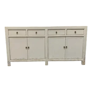 White 4-Door Wooden Cabinet