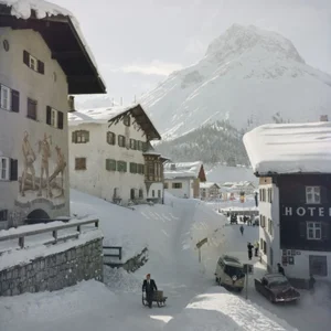 Slim Aarons, Hotel Krone in Lech, Estate Stamped C-type Digital Print