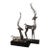 Late 20th Century Silver Plated Deer With Tall Antlers on Glossy Black Bases - Set of 2 For Sale