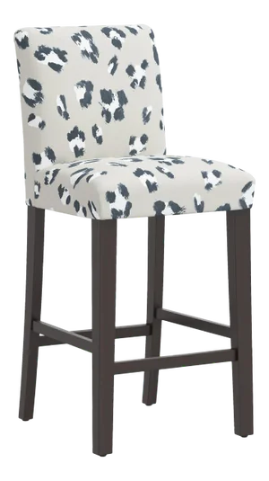 Chelsea Bar Stool in Ivory Brush Cheetah