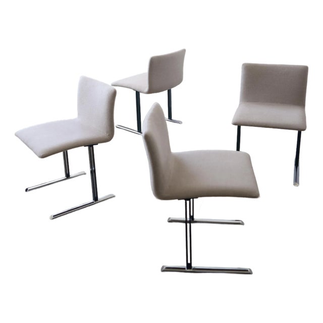 Saporiti Italia Chairs in Alpaca, Set of Four For Sale