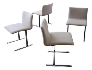 Saporiti Italia Chairs in Alpaca, Set of Four