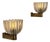 Murano Crystal Sconces with Suspended Gold Leaf Particles by E. Barovier for Erco, 1940s, Set of 2 For Sale
