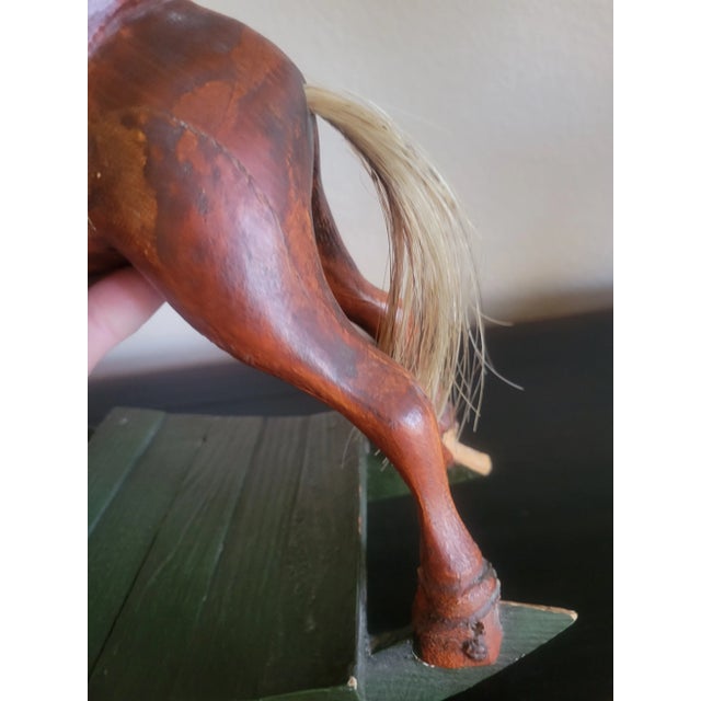 Vintage Wooden Rocking Horse For Sale - Image 4 of 13