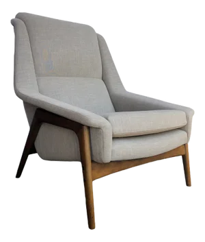 Vintage Mid Century Modern Sofa Lounge Chair by Folke Ohlsson for Dux Newly Upholstered