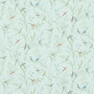 Sanderson Tuileries Wallpaper in Sage/Multi For Sale