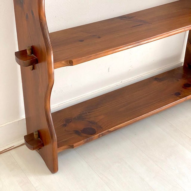 Wood Vintage Wall Shelf, 1950s For Sale - Image 7 of 9