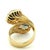Italian Modernist 18k Gold Blue & Orange Sapphire Diamond Bypass Ring, Circa 1980, Size 7.75 For Sale In Miami - Image 6 of 11