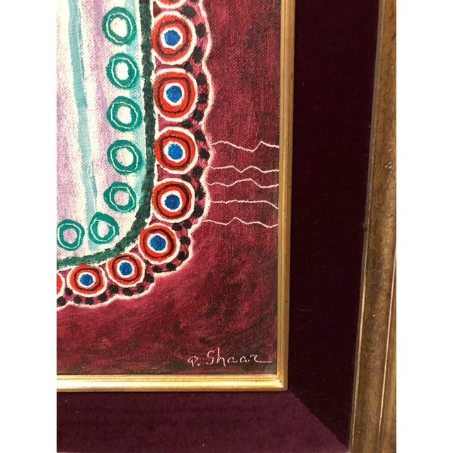 This painting is iconic of Pichas Shaar's aesthetic, and stylistic influences. A ceramic mosaicist and sculptor as well as...