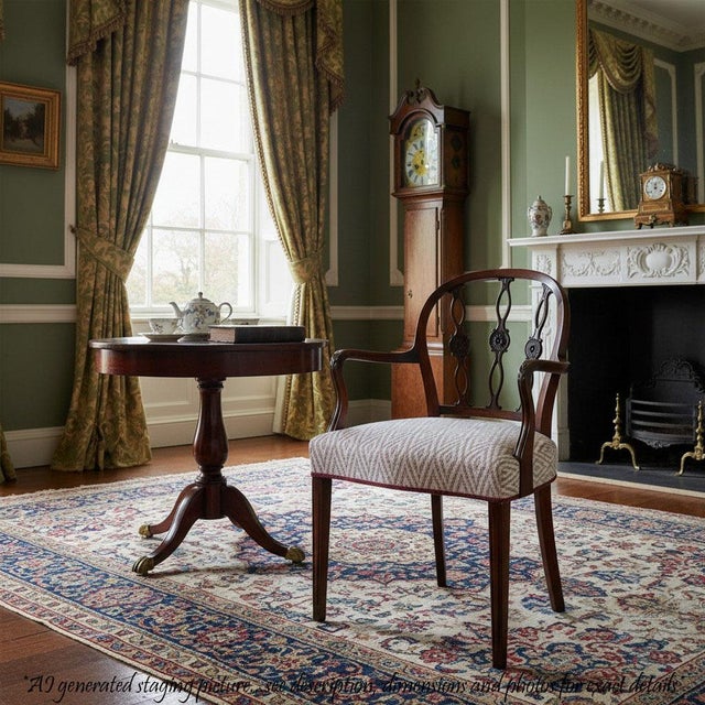 Antique Early 19th Century Mahogany Elbow Chair – Dining, Side, or Desk Chair, Fine Quality Full of authentic charm and...