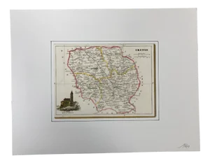 Map of the French Department of the Creuse After Charles v. Monin, 1840s