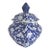 Blue and White Chinoiserie Earthenware Jar With Lid For Sale
