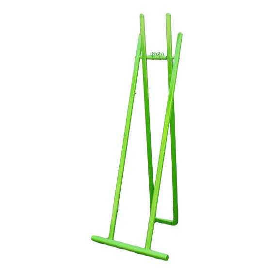 Italian Clothes Stand in Green Metal, 1970s For Sale