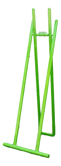 Italian Clothes Stand in Green Metal, 1970s