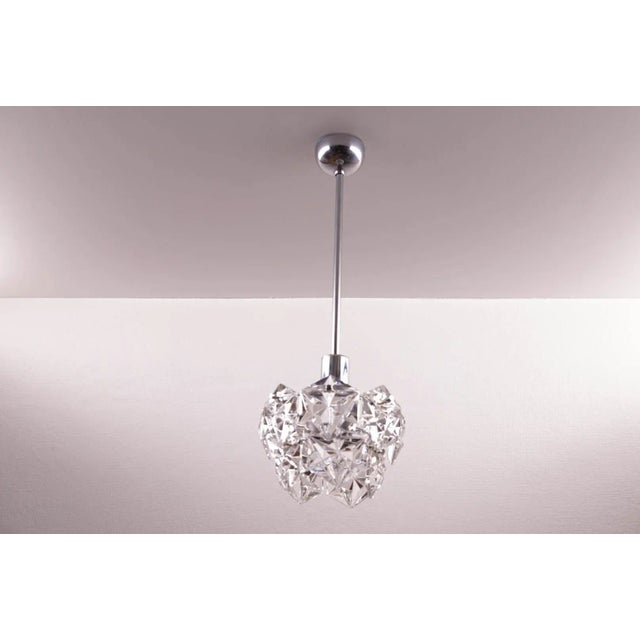 Vintage Ceiling Lamp with Hexagonal Crystals from Kinkeldey For Sale - Image 10 of 10