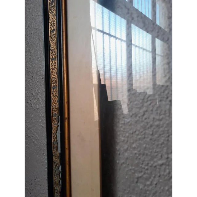 Boho Chic Large Early 20th Century Black and Gold Frame For Sale - Image 3 of 9