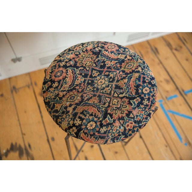 Contemporary Reclaimed Antique Rug Fragment Side Table Stand 2 of 7 For Sale - Image 3 of 7