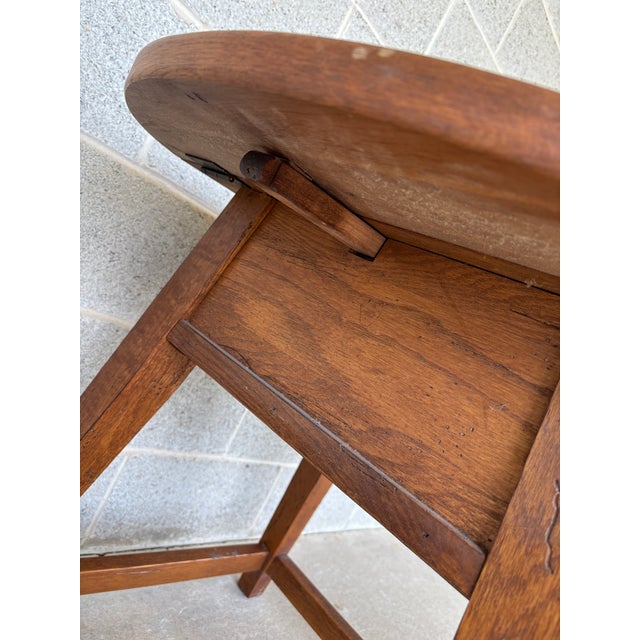 Brown Broyhill Attic Heirlooms Oak Single Drawer Shaker Style Drop Leaf Side Table For Sale - Image 8 of 10