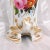 Contemporary 1970s White Floral Porcelain Vase With Gold Trim For Sale - Image 3 of 9