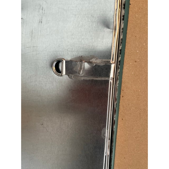 Silver Vintage Large Mid Century Sheet Metal Tin Clad Mexico Mirror Tile 1970s For Sale - Image 8 of 8