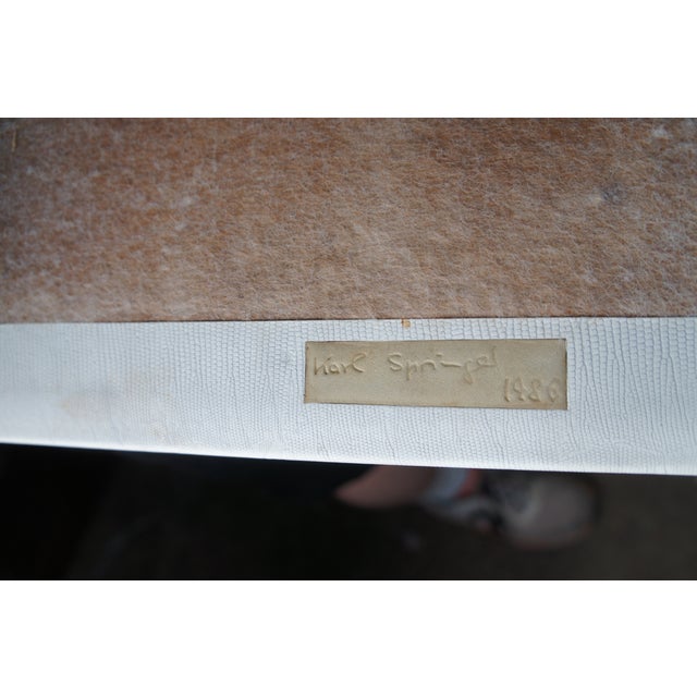 6 Karl Springer 1986 JMF Lizard Print Leather Dining Chairs Minimalis Modern MCM For Sale - Image 11 of 16