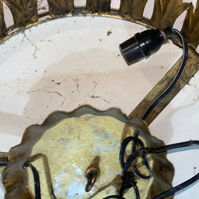 Vintage Italian Gilded Sunburst Mirror, 1960s For Sale - Image 18 of 18