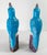 Early 20th Century 20th Century Pair of Chinese Chinoiserie Turquoise Blue and Purple Parrot Figures For Sale - Image 5 of 13