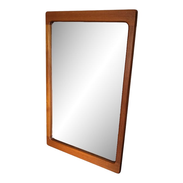 1970s Dyrlund Teak Framed Wall Mirror Chairish