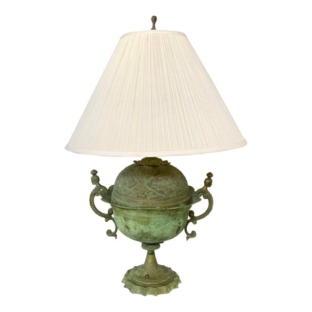 Verdigris Urn Table Lamp Chairish
