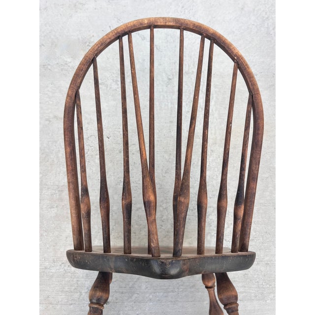 Vintage Habersham Braced Bow-Back Windsor Dining Chairs - Set of 5 For Sale - Image 10 of 13