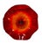 Glass 1960s Blenko Red Orange Footed Ruffled Blown Amberina Glass Compote Bowl For Sale - Image 7 of 7