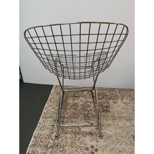 2000 - 2009 Caged Chrome Metal Bar Stool, in the Style of Bertoia For Sale - Image 5 of 12