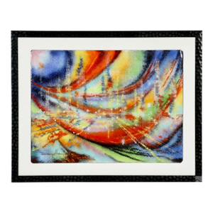 Dom Mingolla, Abstract Expressionist Enamel on Metal Color Field Painting Paul Jenkins Style