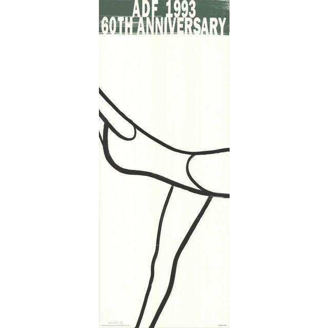 1993 Alex Katz 'American Dance Festival 1993' Pop Art Black,Green,White Lithograph For Sale - Image 4 of 4