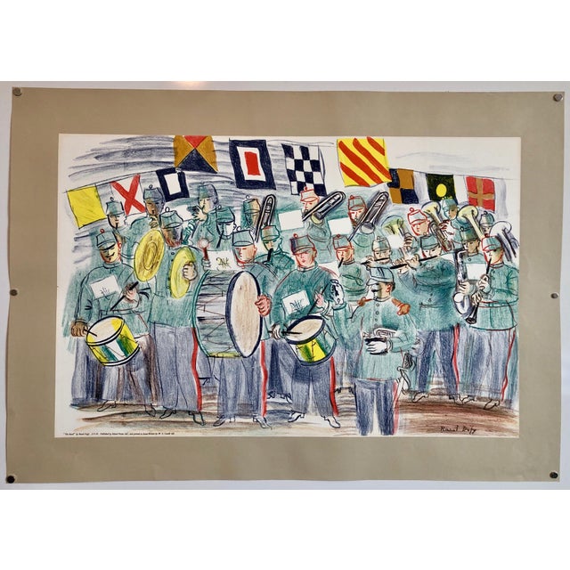 (after) Raoul Dufy, Raoul Dufy School Prints Colorful Modernist Drawing Lithograph Marching Band, c.1949 For Sale In Miami - Image 6 of 6