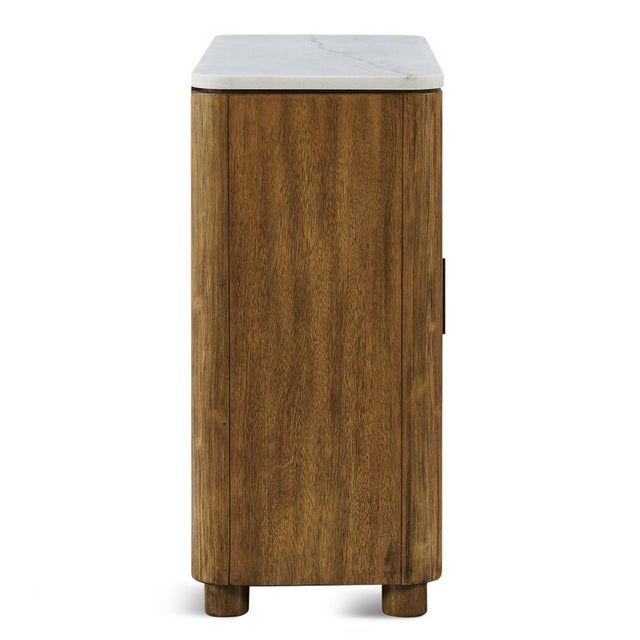 Mid-Century Modern Fluted Wood Bedside Table / Nightstand For Sale - Image 3 of 8