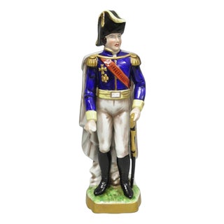 Vintage Capodimonte Italian Porcelain Napoleonic General Figurine Statue 7282- A For Sale