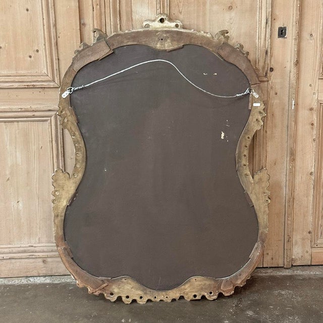 Italian 19th Century Louis XV Carved Giltwood Mirror For Sale - Image 15 of 15