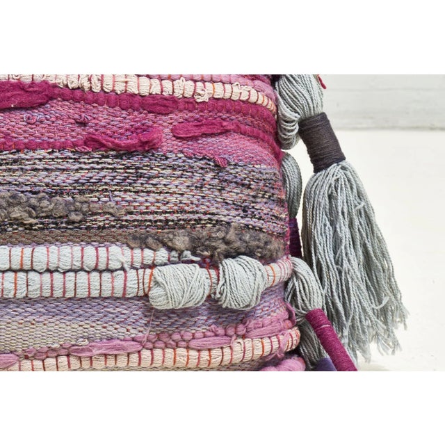 Monumental Romeo Reyna Textile Art Tapestry Pillow, 1960 For Sale - Image 4 of 8