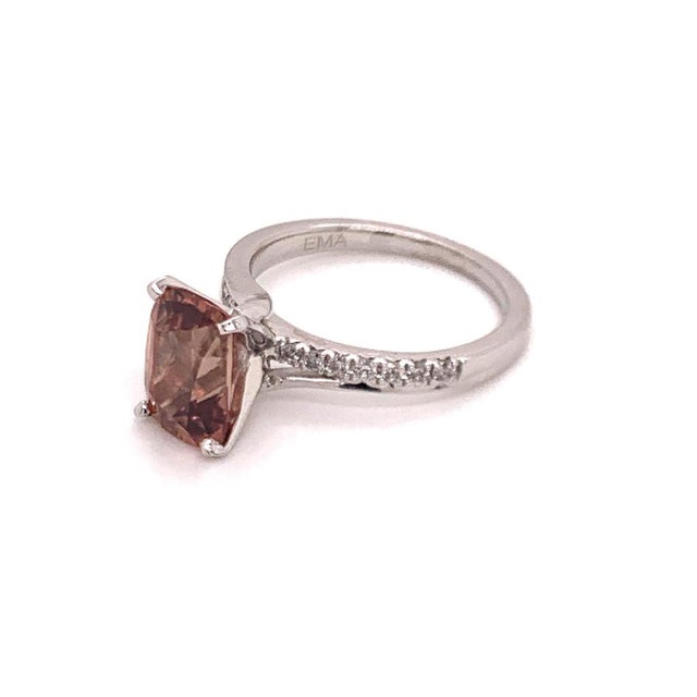 Natural Finely Faceted Quality Zircon Diamond Ring 14k Gold Large 4.45 TCW Women Certified $3,100 912276 This is a Unique...