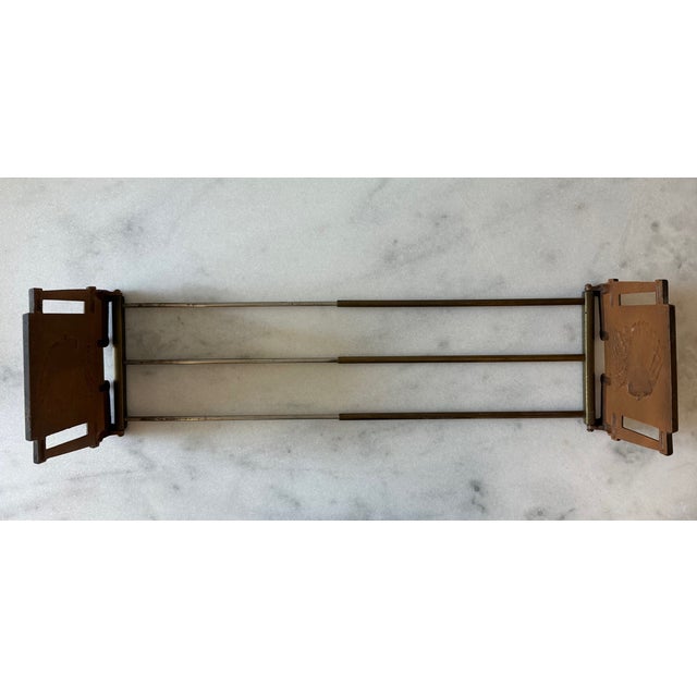 Antique Bronze h.l. Judd Co Native American Chief Adjustable Book Rack For Sale - Image 14 of 16