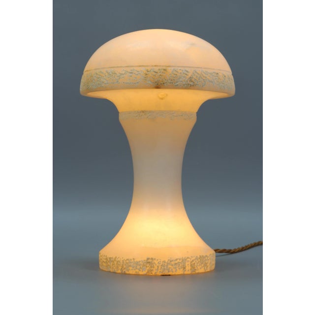 Mid-Century Modern Alabaster Mushroom Lamp, Italy, 1950s For Sale - Image 4 of 18