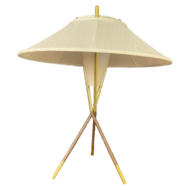 1950's Gerald Thurston Lightolier Tripod Lamp, Unmarked For Sale