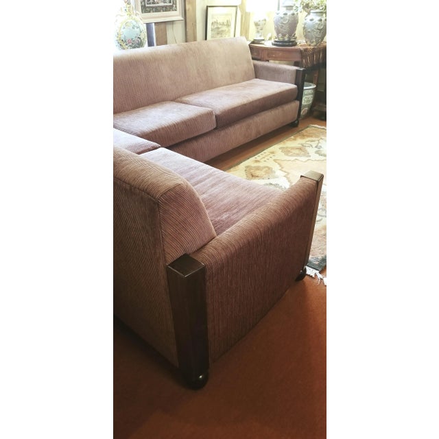 Osborne & Little Custom Two Piece Brown Sectional Sofa, Upholstered in Osborne and Little Chenille For Sale - Image 4 of 10