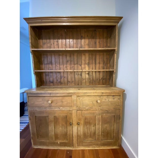 Antique English Pine Welsh Dresser Hutch, Late 19th Century For Sale - Image 9 of 9