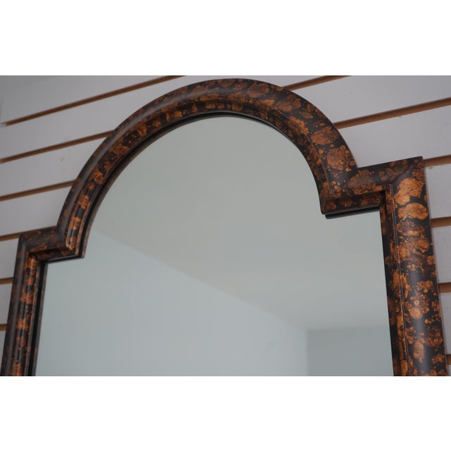 Traditional Labarge Faux Tortoise Finish Tombstone Mirror For Sale - Image 3 of 10