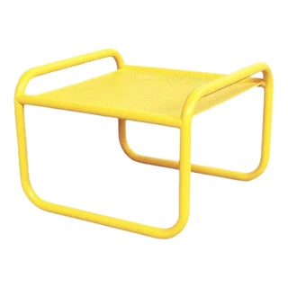 Mid-Century Italian Yellow Locus Solus Foot Stool by Gae Aulenti for Poltronova, 1960s For Sale