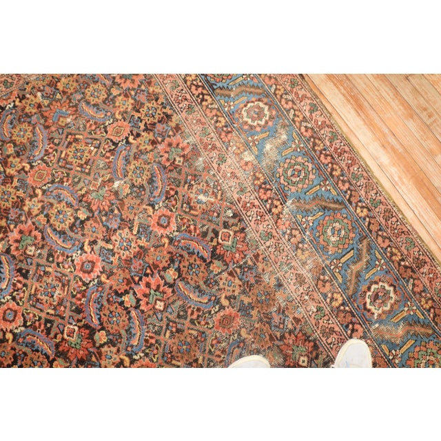 Antique Zabihi Collection Square Persian Bakshaish Rug - 7'1" x 8' For Sale - Image 9 of 12