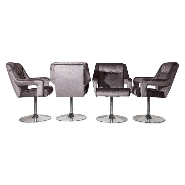 Mid-Century Italian Swivel Chairs, Set of 4 For Sale - Image 11 of 18
